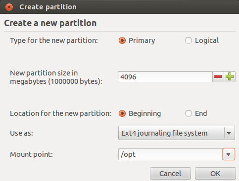 '/opt' Partition Folder